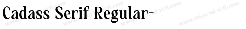 Cadass Serif Regular字体转换